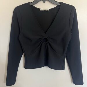 Abercrombie & Fitch Black Long Sleeve Blouse